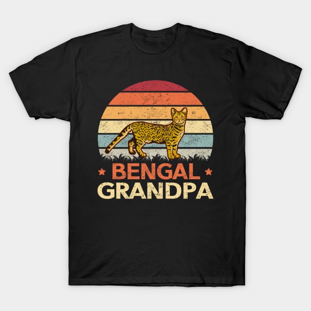 Bengal Grandpa Cat Dad Cats Owner T-Shirt by Streetwear KKS